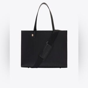 BEIS Black Work Tote with Detachable Shoulder Strap